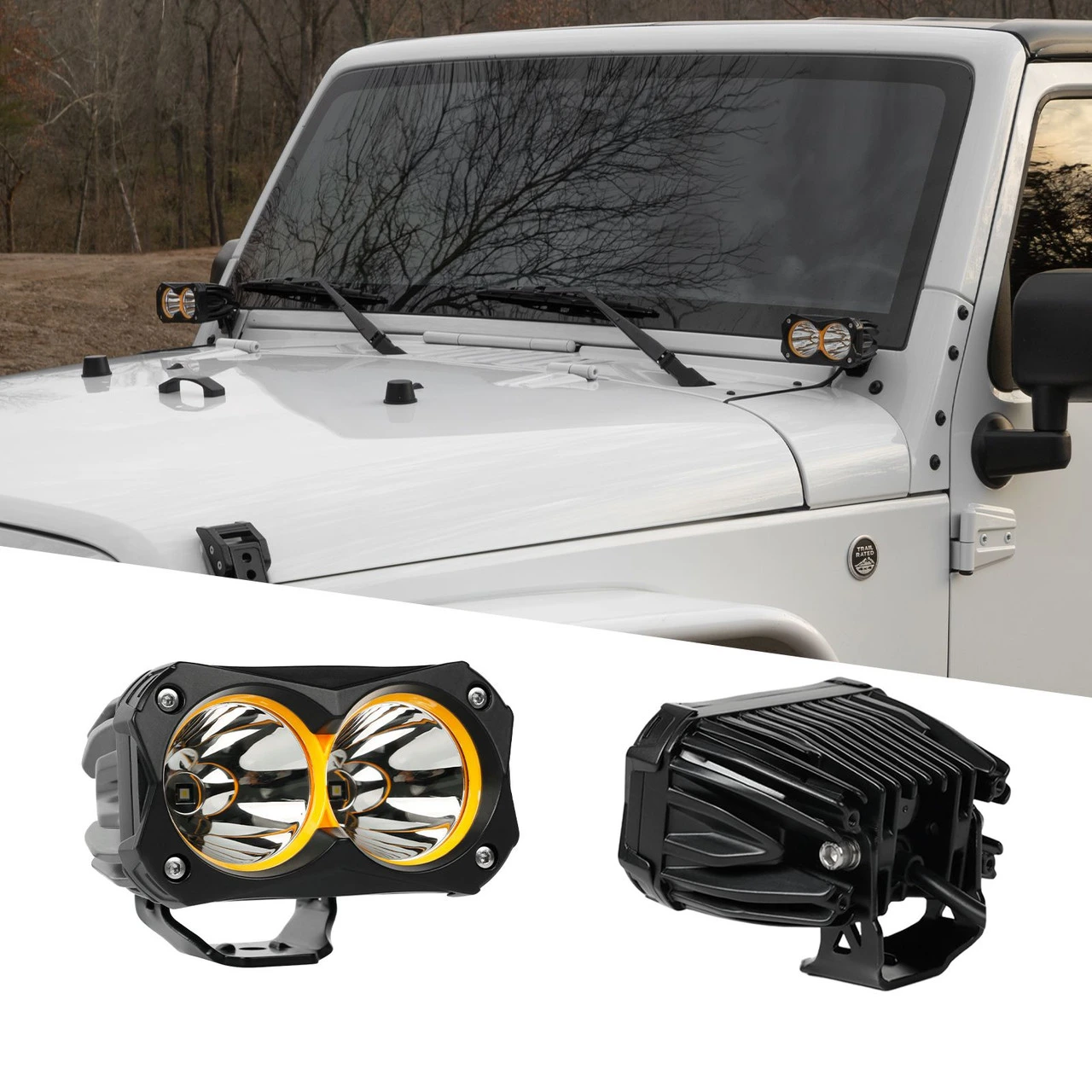 XKGLOW 2pc 2in 30W Spot Beam Offroad Cube Light Kit (XK067002-KIT)
