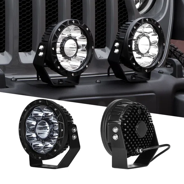 XKGLOW 2pc 7in 44W Combo Beam Offroad Round Work Light Kit (XK066007)