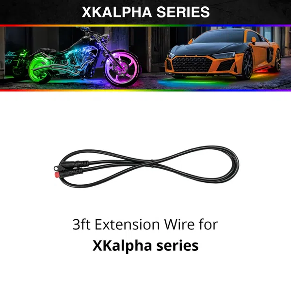 XKGLOW 5-Pin Extension Wires (AP-WIRE-3FT, AP-WIRE-6FT, AP-WIRE-12FT)