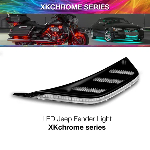 XKGLOW Add on XKchrome Jeep JL & JT Air Vent Light RGB + Amber No Controller (XK-VENT-RGB-NC)