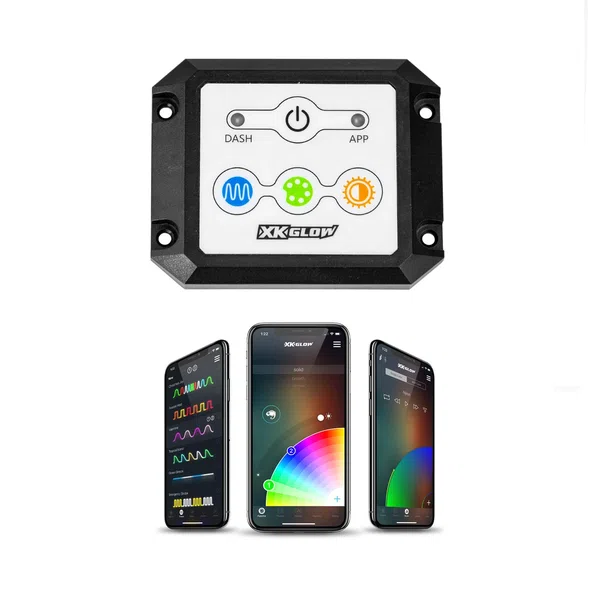 XKGLOW Dual Mode Dash Mount Bluetooth XKchrome Controller (XK-CHROME-DM-KIT)