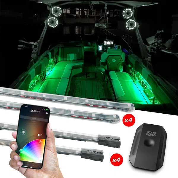 XKGLOW Flex Strips XKchrome Smartphone App Controlled Boat Marine Kit (XK-BOAT-STA, XK-BOAT-ADV, XK-BOAT-PRO)