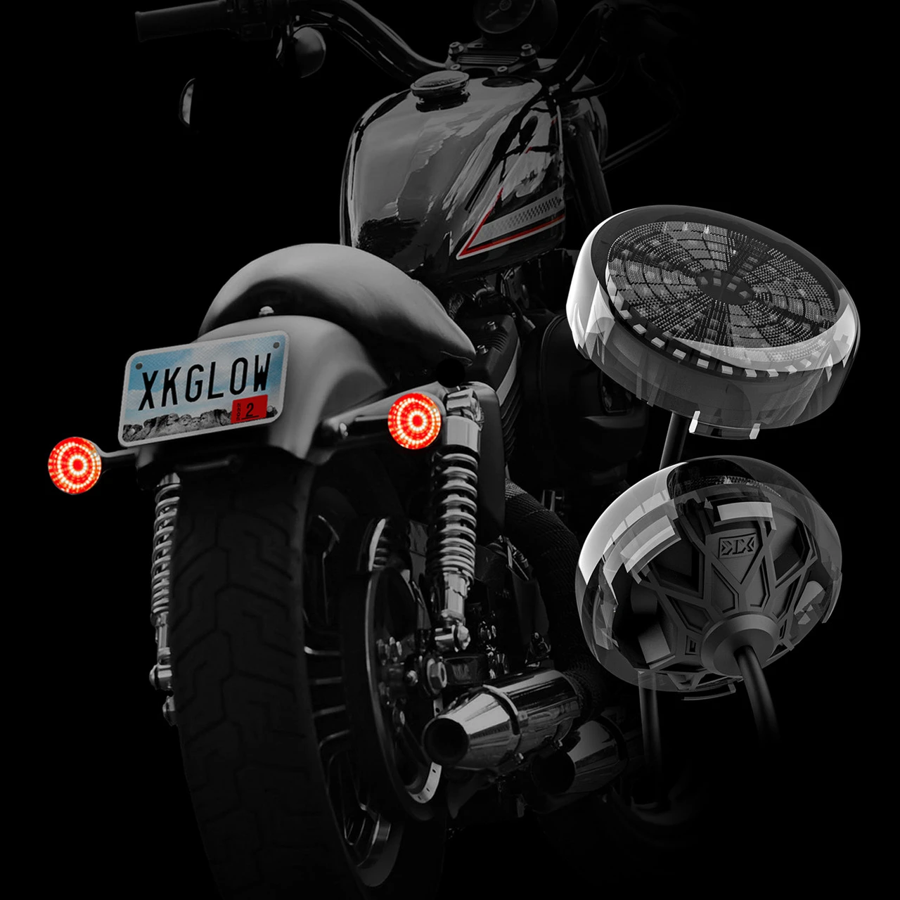 XKGLOW Harley Davidson MotoTurnz Rear Pro LED Turn Signal Inserts