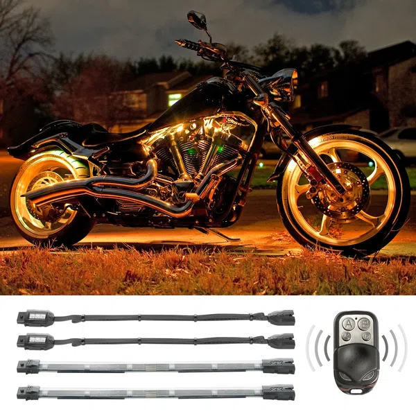 XKGLOW Motorcycle Multi-Color LED Accent Light Kit w/ Remote Key Fob
