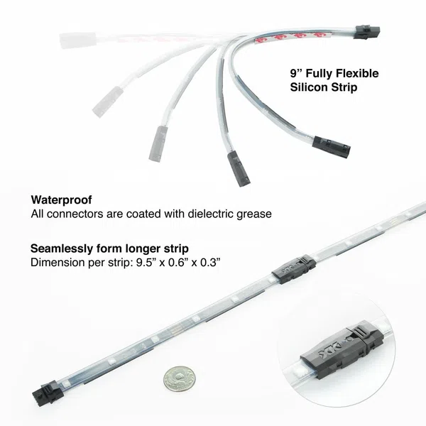 XKGLOW Underglow and Interior LED Accent Light Kits with App Control