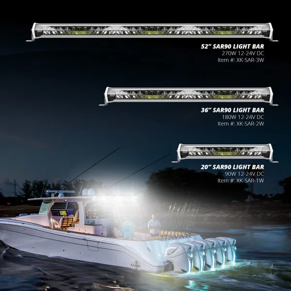 XKGLOW White Housing SAR Light Bar - Emergency Search and Rescue Light