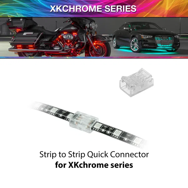 XKGLOW XKchrome 4-Pin Quick Connector Strip to Strip (XK-4P-CNT-SS)