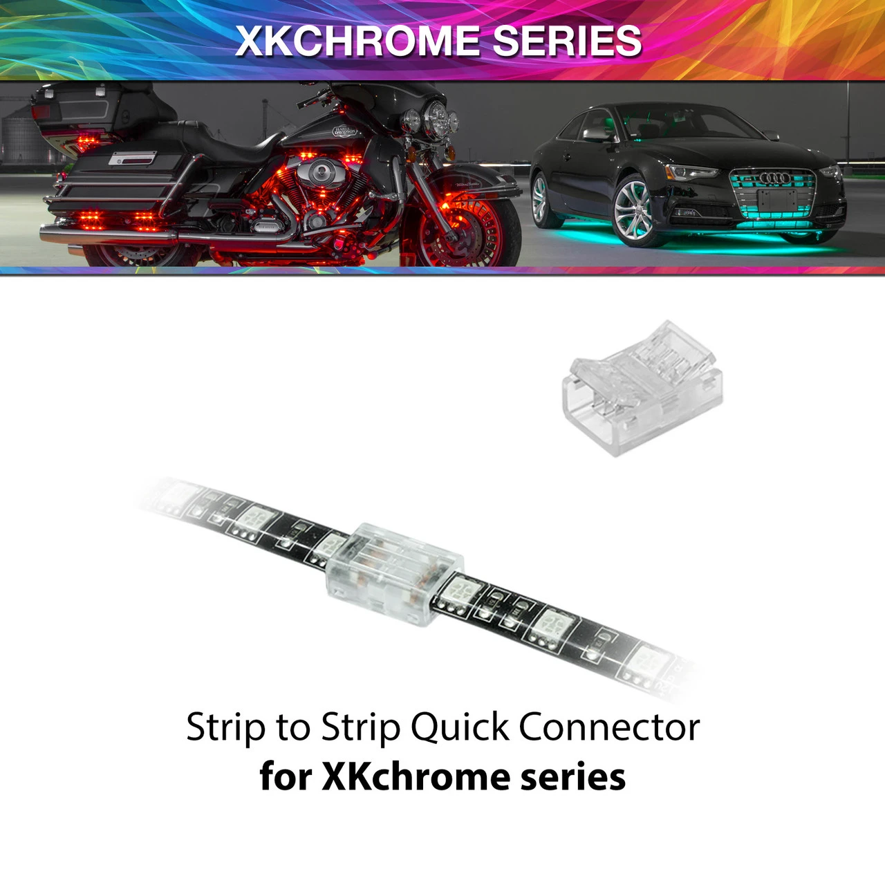 XKGLOW XKchrome 4-Pin Quick Connector Strip to Strip (XK-4P-CNT-SS)