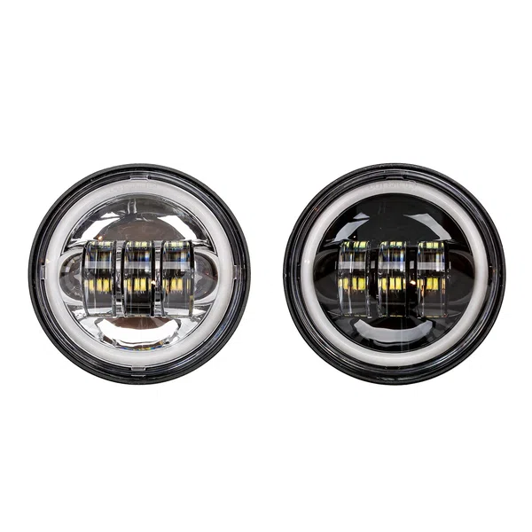 XKGLOW XKchrome Add-On Kit of 4.5" Driving Lights for Motorcycle(XK042011-B-NC, XK042011-W-NC)