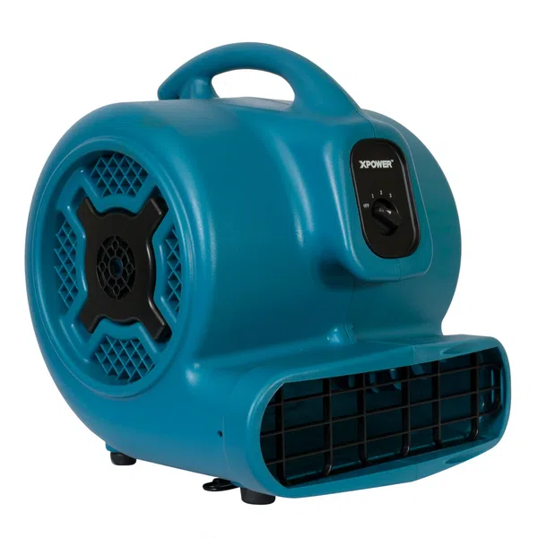 XPOWER 1 HP 3600 CFM 3 Speed Air Mover Carpet Dryer Floor Fan Blower (P-830-Blue)