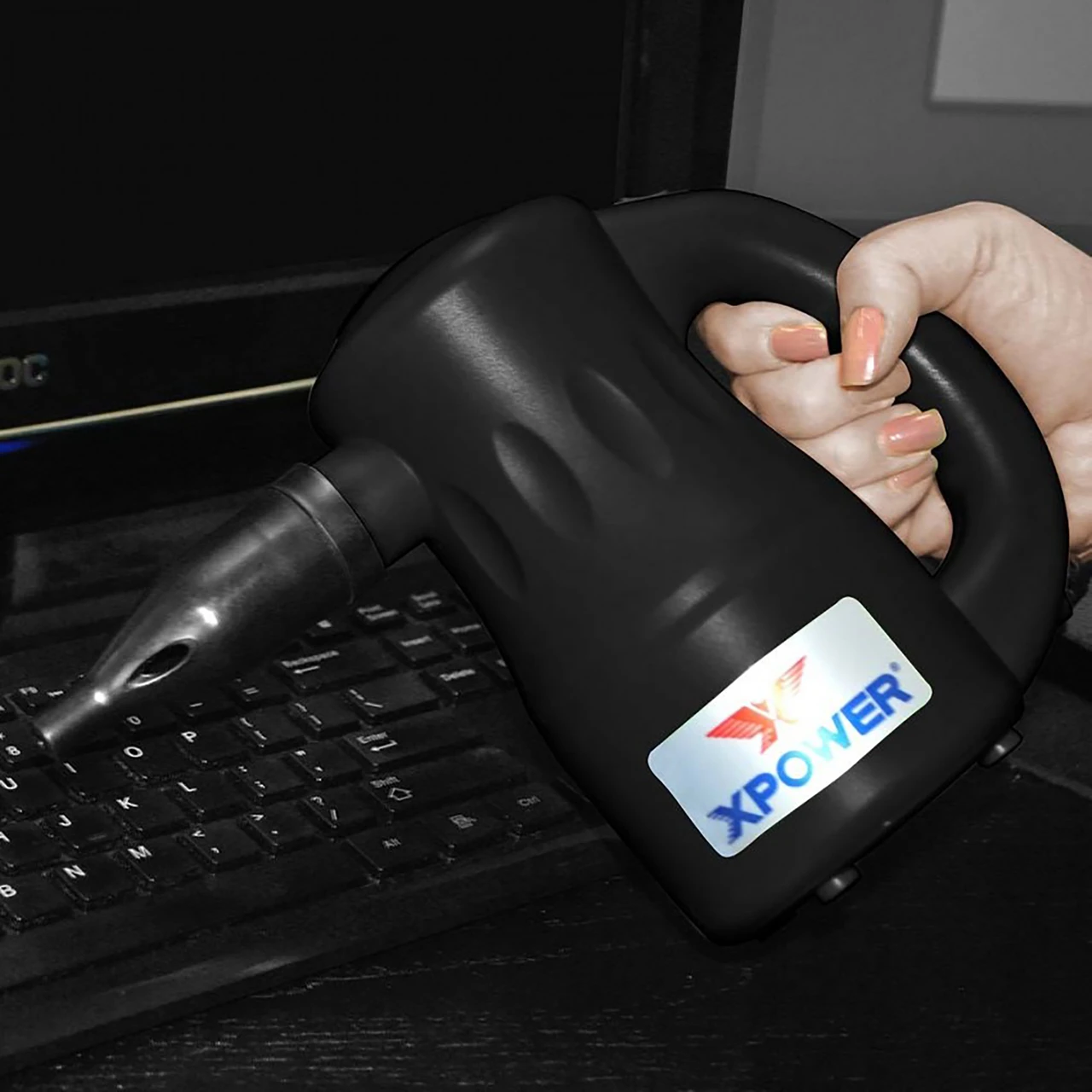 XPOWER A-2 Airrow Pro Multi-Use Powered Air Duster Canned Air Blower (A-2-Black) — product image 4