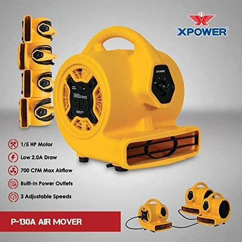 XPOWER Compact Air Mover with Daisy Chain (P-130A) — product image 10
