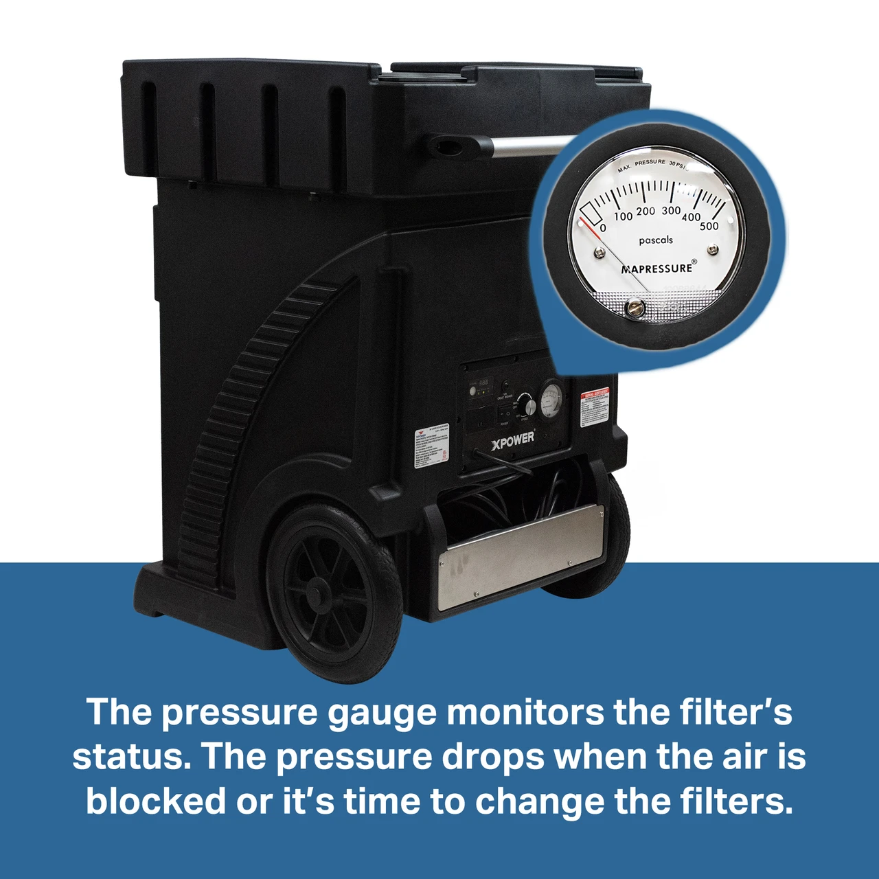 XPOWER DC Brushless Motor 1100 CFM 4-Stage HEPA Air Filtration System (AP-1800D) — product image 8