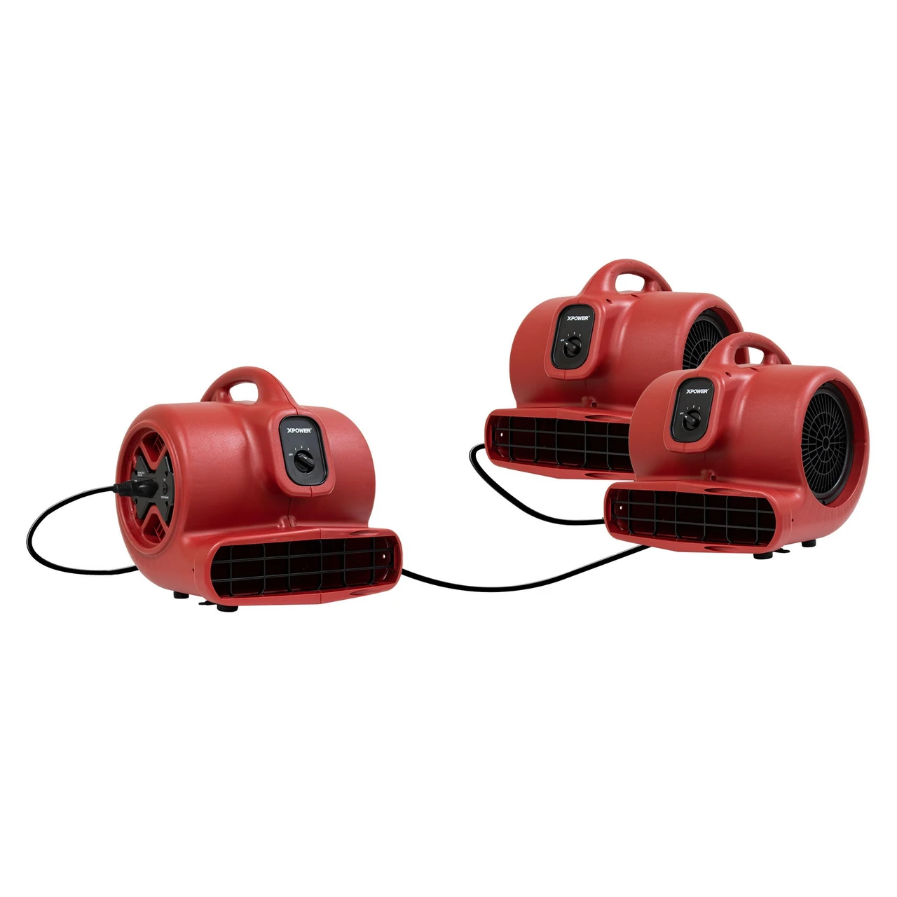 XPOWER High Performance 1/3 HP Air Mover with Daisy Chain (X-600A-Red) — product image 6