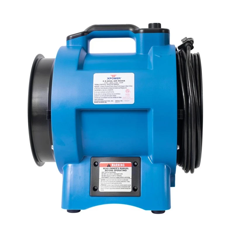 XPOWER Industrial Confined Space Ventilator Fan with Variable Speed (1/3 HP) (X-8) — product image 2