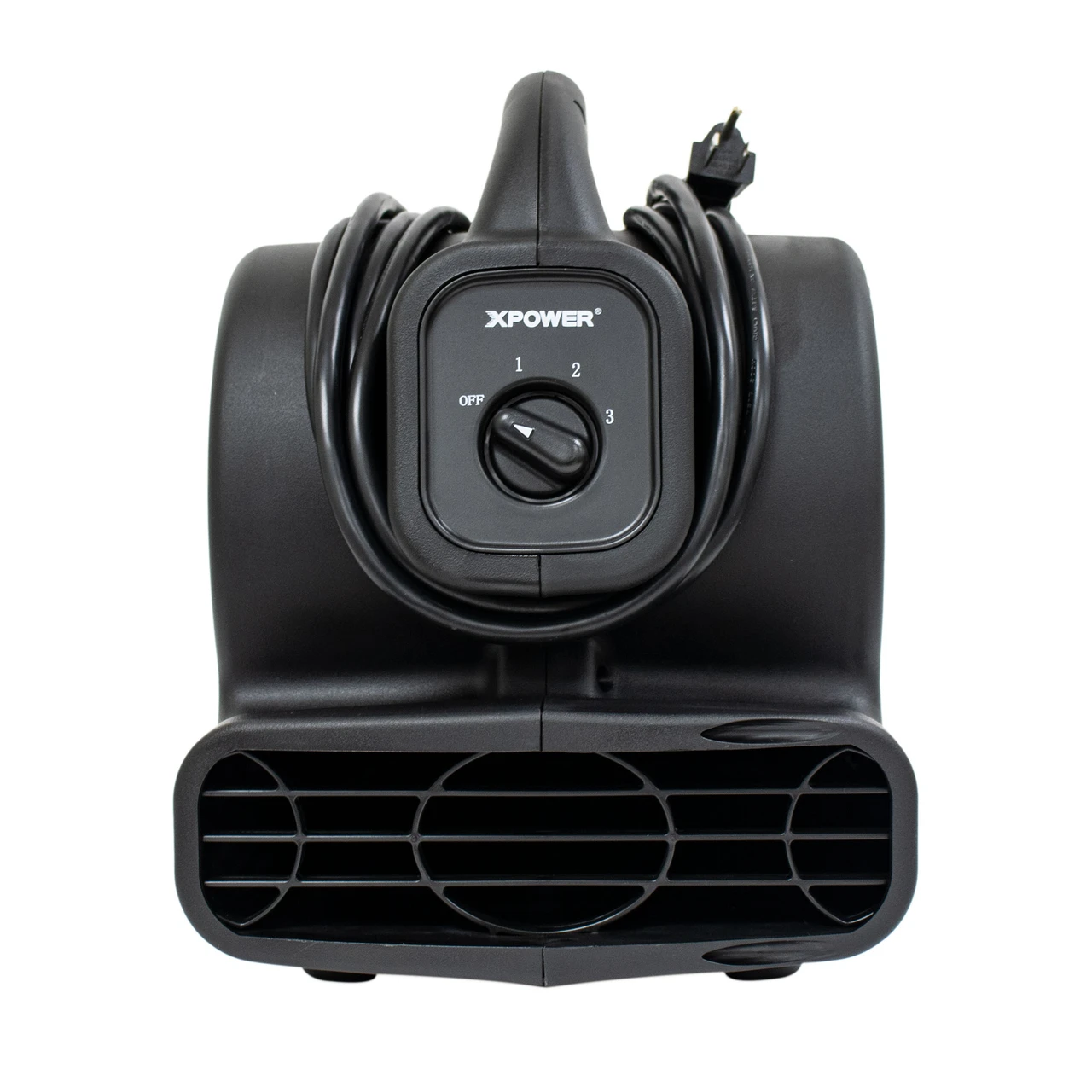 XPOWER Mighty 138W 600 CFM Mini Air Mover with Daisy Chain Outlets (P-80A-Black) — product image 3