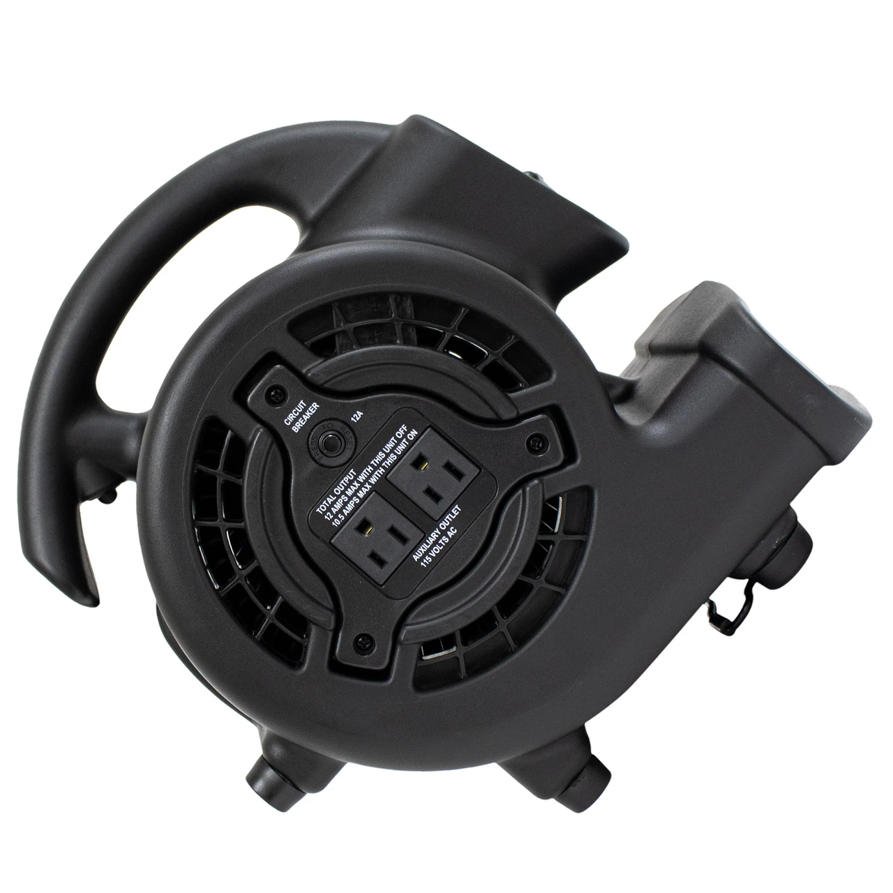 XPOWER Mighty 138W 600 CFM Mini Air Mover with Daisy Chain Outlets (P-80A-Black) — product image 10