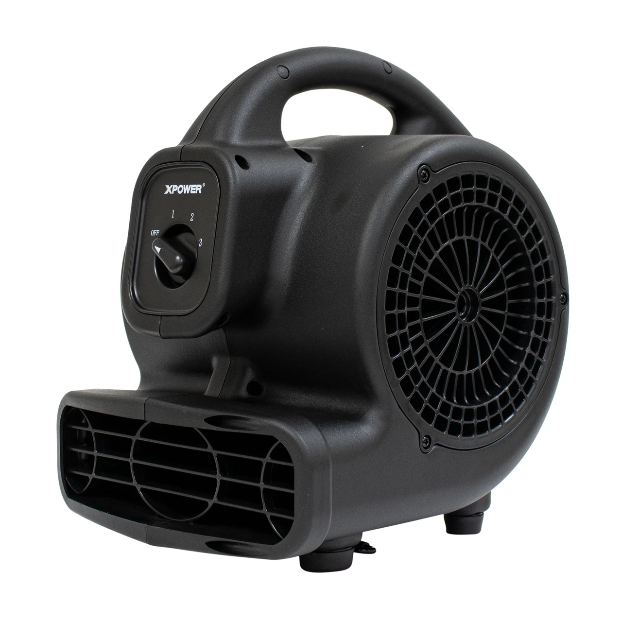 XPOWER Mighty 138W 600 CFM Mini Air Mover with Daisy Chain Outlets (P-80A-Black) — product image 12