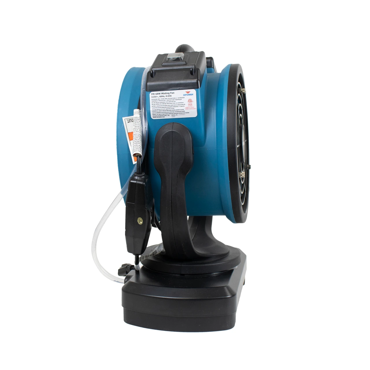 XPOWER Multi-Purpose Oscillating Misting Fan with Built-In Water Pump (FM-68W) — product image 15