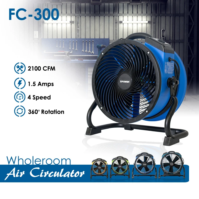 XPOWER Multipurpose 14” Pro Air Circulator Utility Fan (FC-300) — product image 11