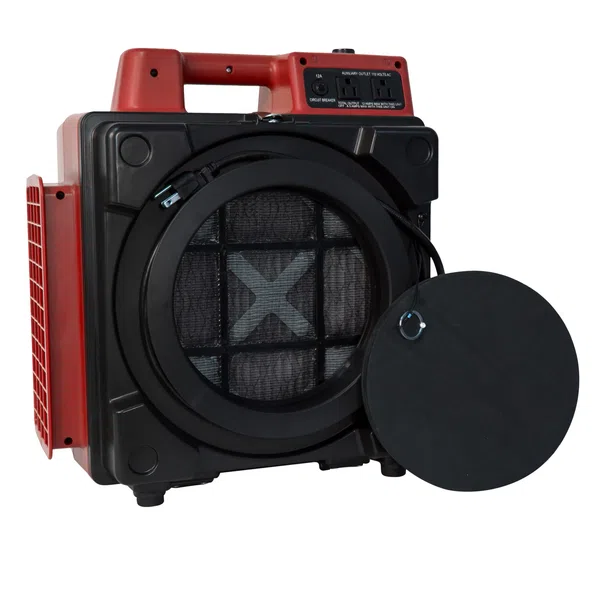 XPOWER Professional 3-Stage HEPA Mini Air Scrubber (X-2480A-Red)