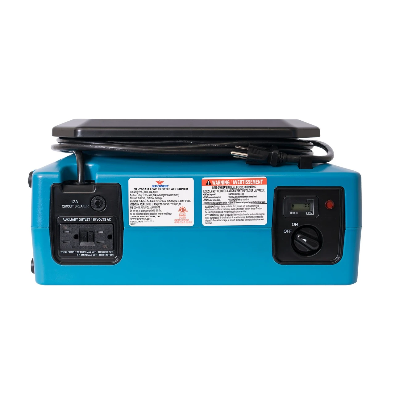 XPOWER Professional Low Profile Air Mover 1150 CFM 1/3 HP Motor (XL-760AM) — product image 8