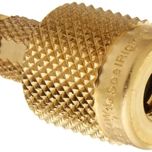 Yellow Jacket Quick SealRight 1/4" x 1/4" Male Flare Shut-off Adapter (19109)