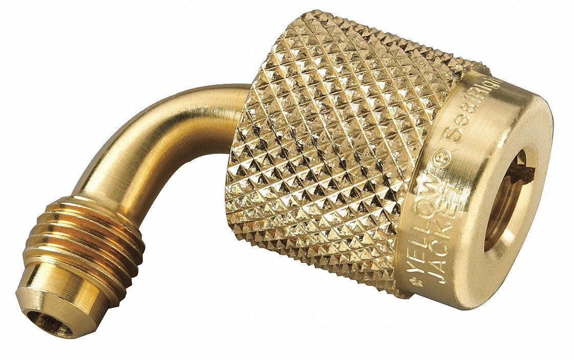 Yellow Jacket SealRight 1/4" Quick Coupler 90 Degree for HVAC (19209)