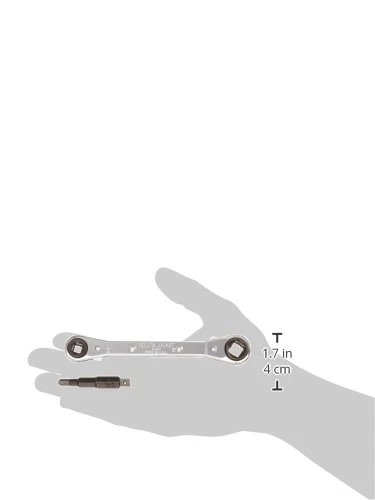 Yellow Jacket 5-1/2 Inch Ratchet Wrench w/ Adapter for HVAC (60610) — product image 2