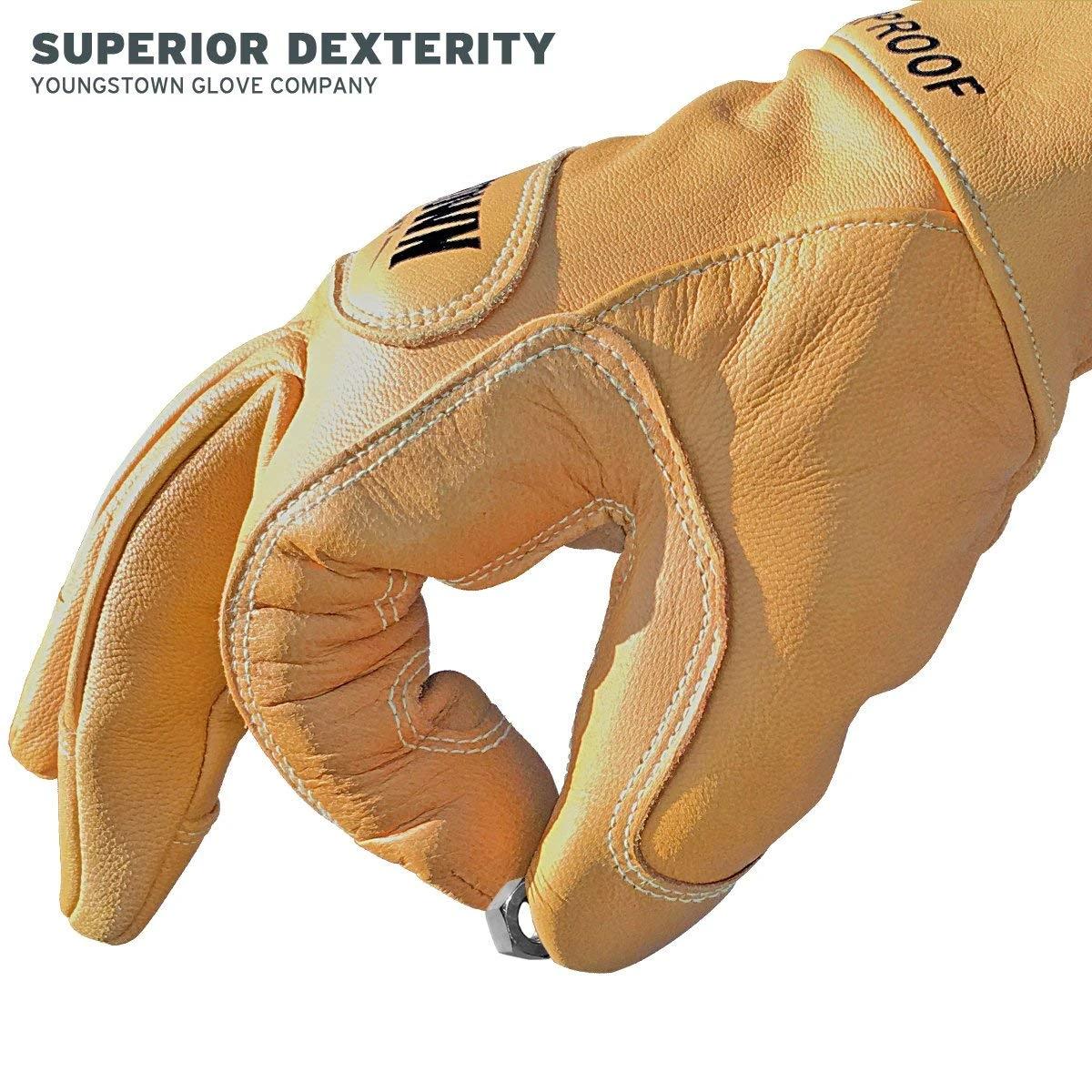 Youngstown FR Waterproof Leather Utility Gloves Lined with Kevlar Medium (11-3285-60-M) — product image 3