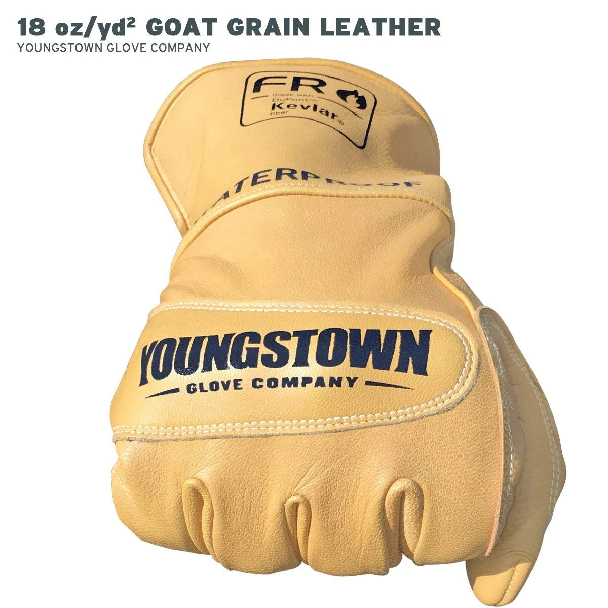 Youngstown FR Waterproof Leather Utility Gloves Lined with Kevlar Medium (11-3285-60-M) — product image 4