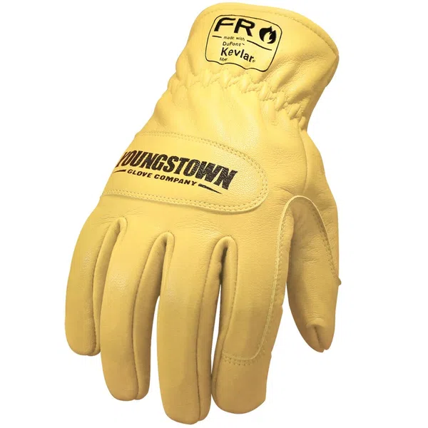 Youngstown Glove 12-3365-60-M FR Ground Glove Lined w/ Kevlar, Medium, Tan