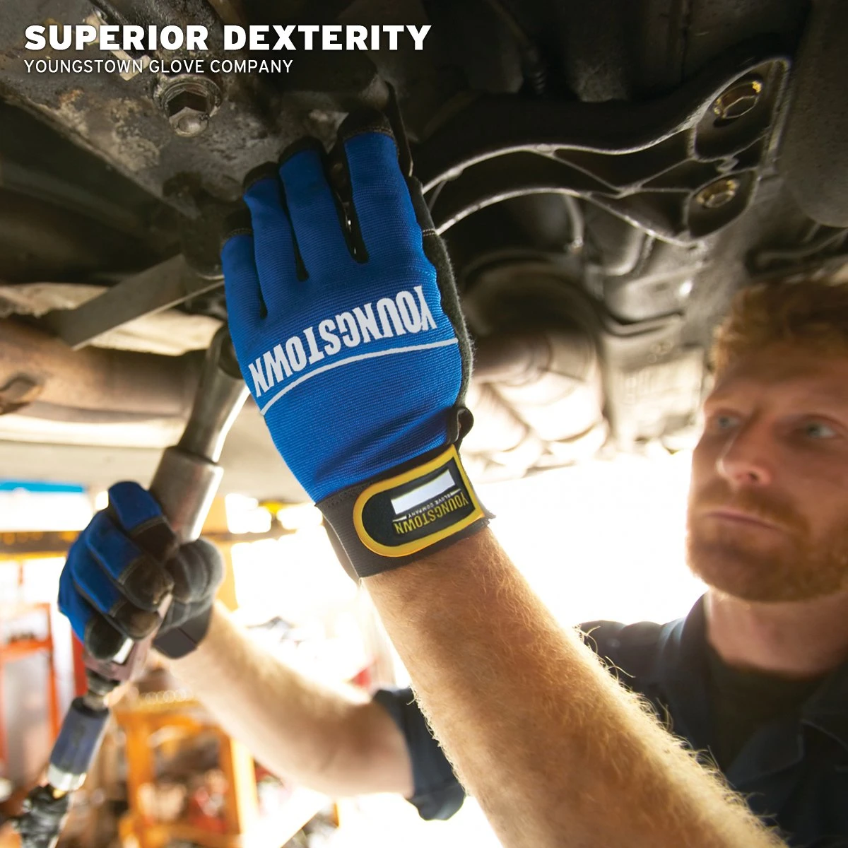 Youngstown Mechanics Plus Performance Gloves Large Blue (06-3020-60-L) — product image 3