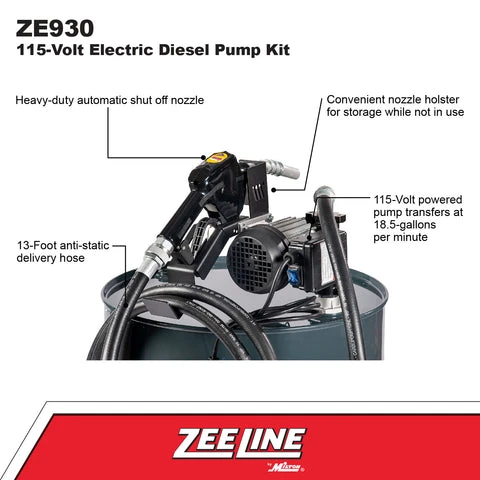 Zeeline 115-Volt Electric Diesel Pump Kit (18.5 Gpm) (ZE930) — product image 2