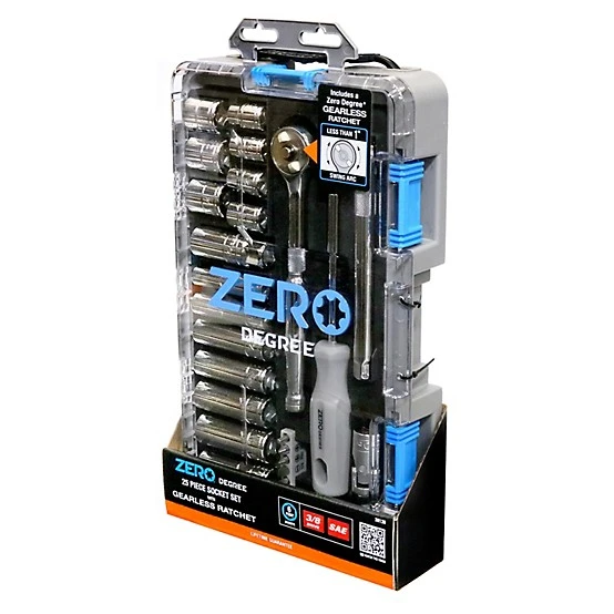 Zero Degree Sae Tool Set With Gearless Ratchet - 3/8In Drive, 25 Pc (38130) — product image 3
